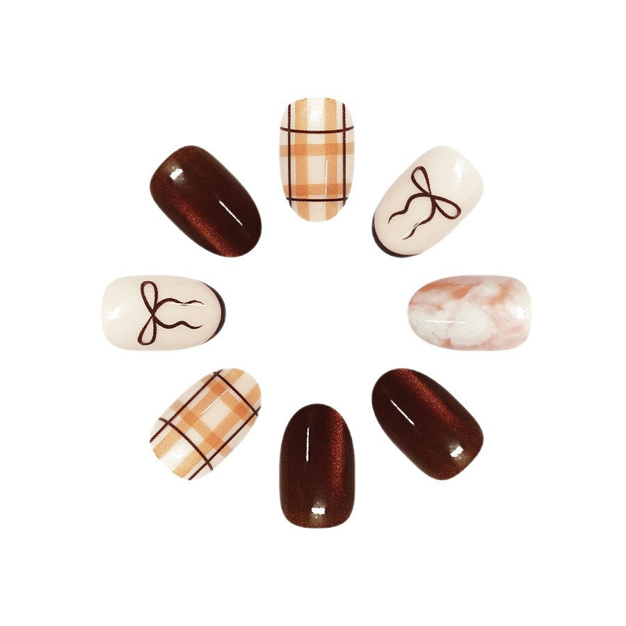 Chic Patterned Press-On Nail Set Kalsten