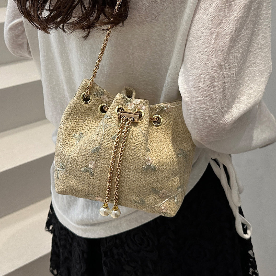 Decorative Drawstring Handbag