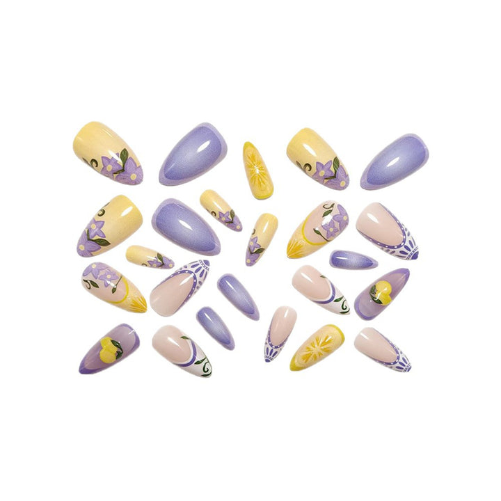Artificial Nail Set with Floral Designs Kalsten
