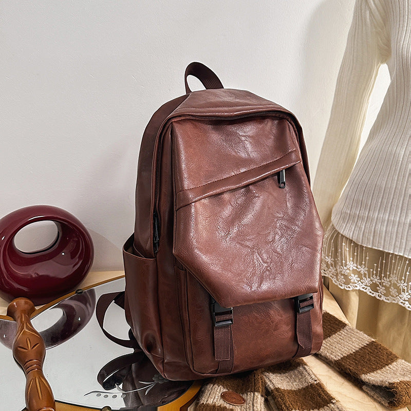 Vintage-Inspired Leather Backpack