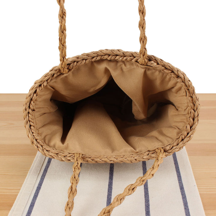 Handbag Made of Handmade Natural Weave with Sturdy Carry Handle Kalsten