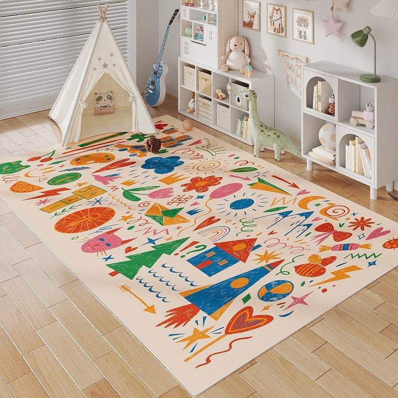 Playful Animal-Themed Area Rug for Home Decor