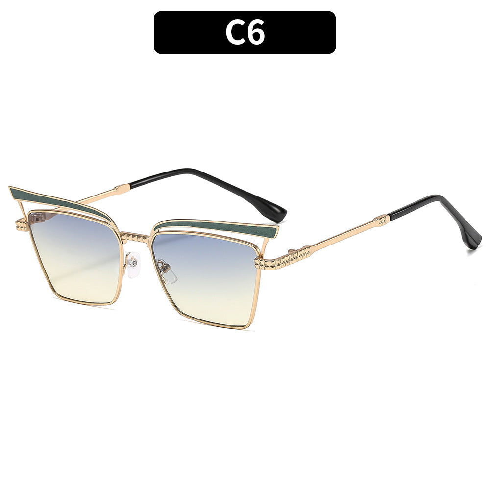 Luxe Geometric Shield Sunglasses