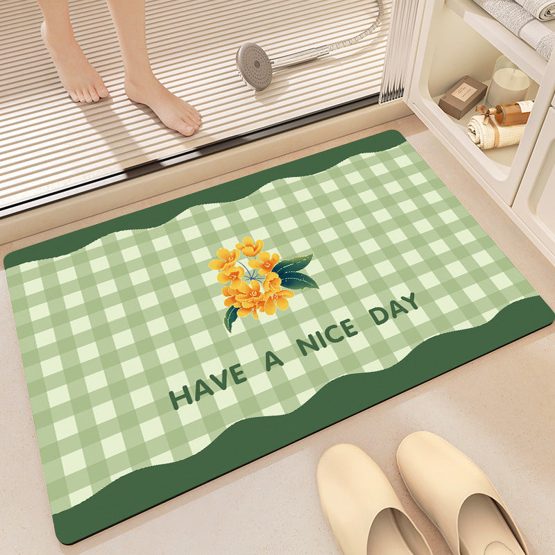 Cheerful Floral Design Indoor Area Mat Kalsten