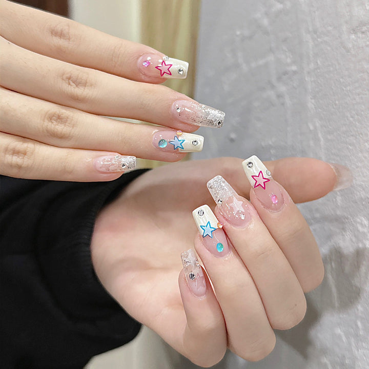 Decorative Glittering Press-On Nail Set Kalsten