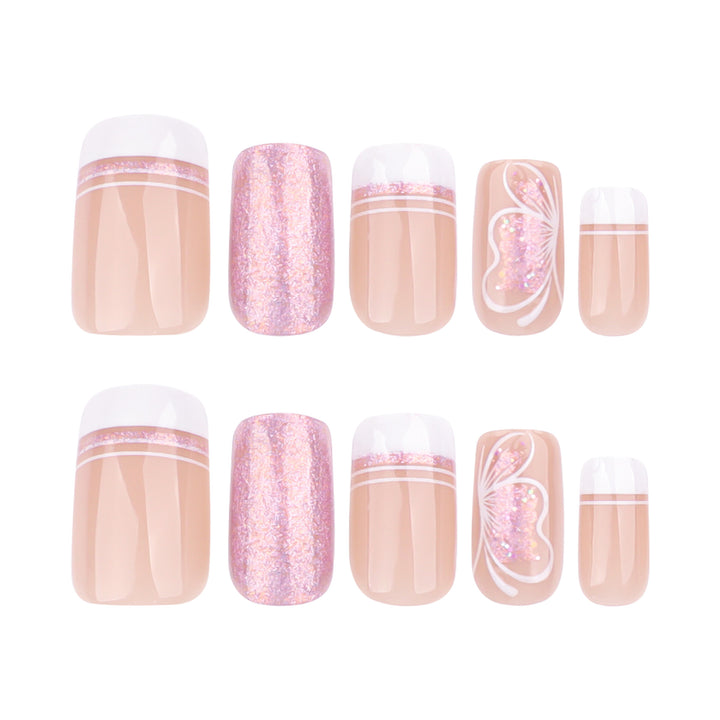 Artful Nail Art with Delicate Butterfly Motif Kalsten