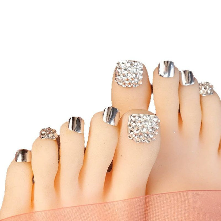 Premium Decorative Rhinestone Press-On Toe Nails Kalsten