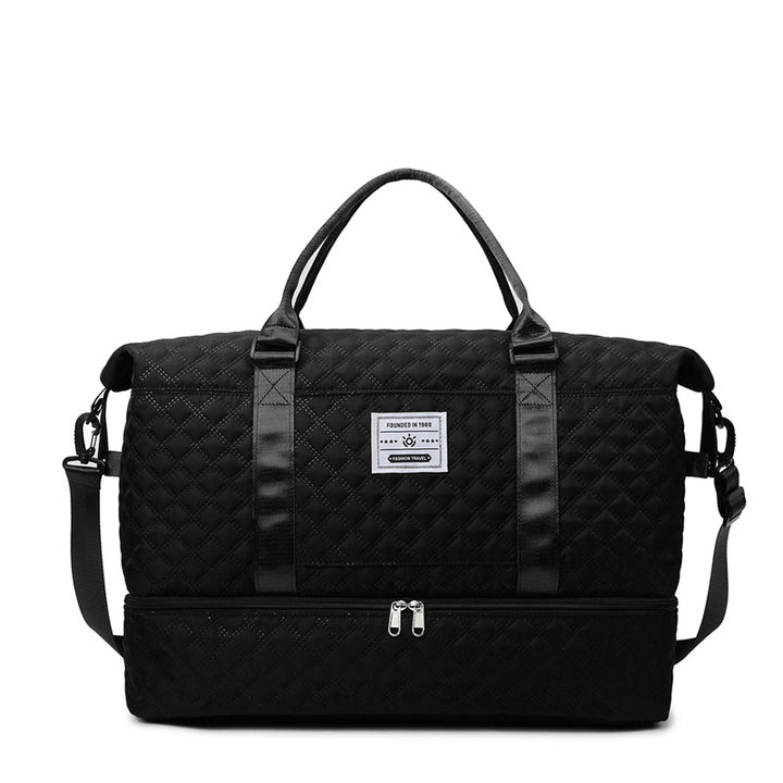 Multi-Pocket Quilted Duffle Bag