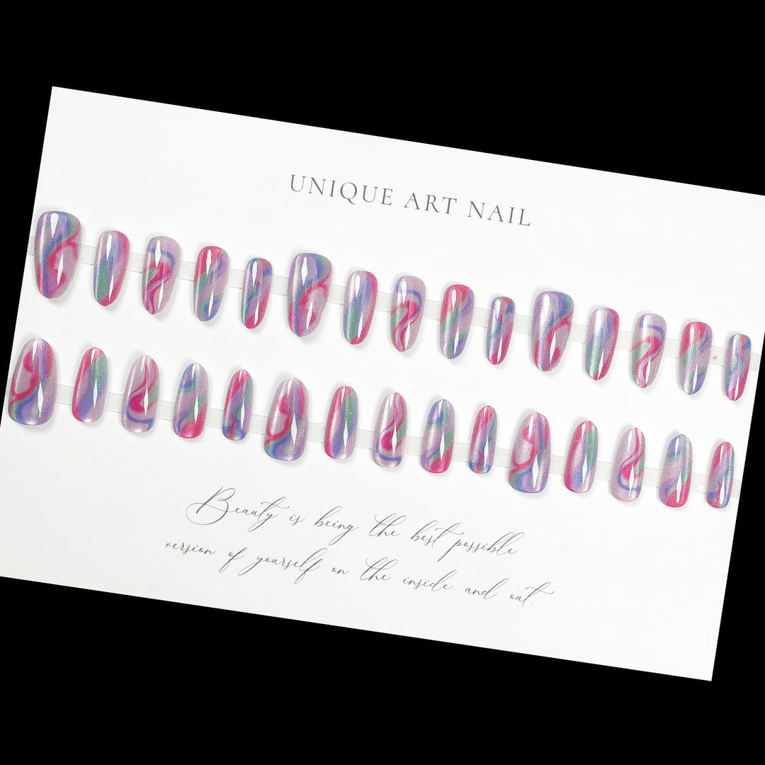 Marbled Fantasy Press-On Nail Tips Kalsten
