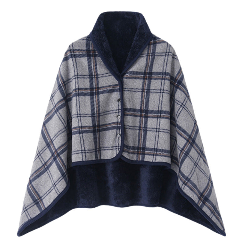 Women Elegant and Comfortable Fleece Poncho Blanket Kalsten