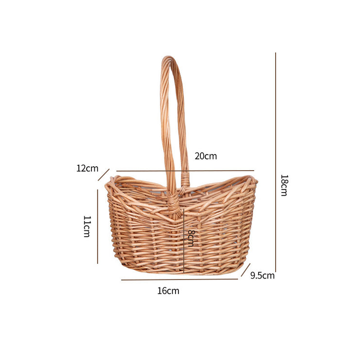 Decorative Woven Storage Basket with Festive Ribbon Kalsten