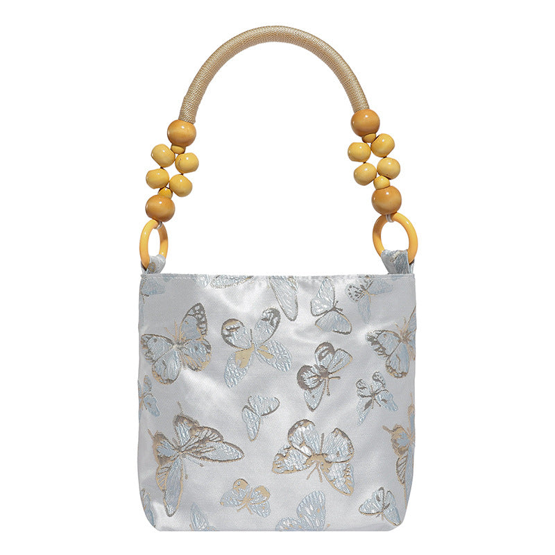 Elegant Bamboo Handle Handbag