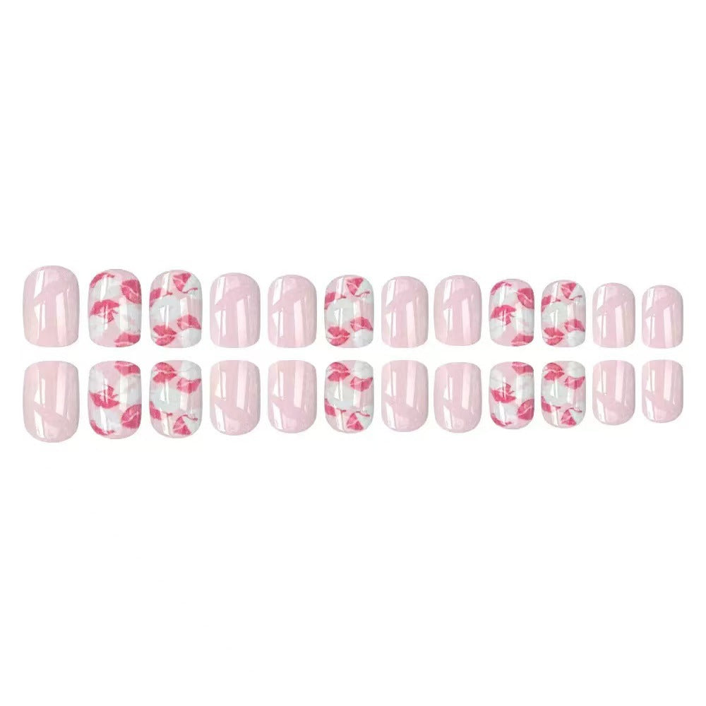 Artificial nail set with elegant flower design Kalsten