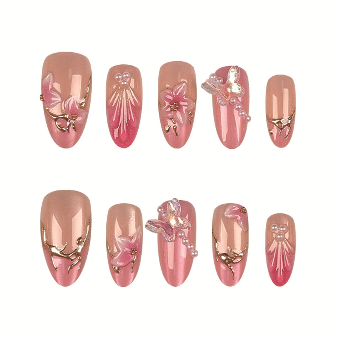 Floral Art Press-On Nail Set  1790956094