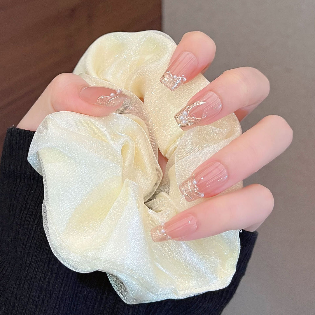 Elegant Crystal-Inspired Press-On Nail Extensions Kalsten