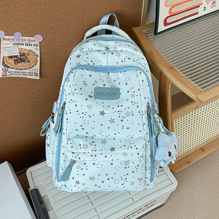 Star Patterned School Backpack