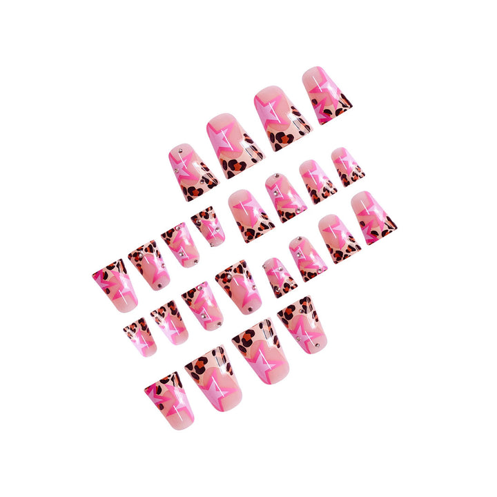 Glamorous Star-Accented Press-On Nail Art Kalsten