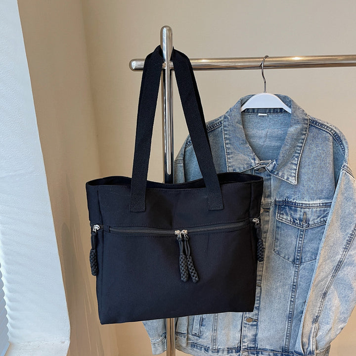 Versatile Zippered Canvas Tote Bag Kalsten