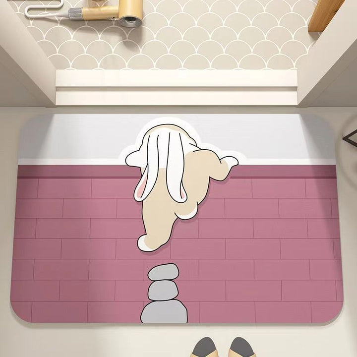 Cute Cat-Themed Bath Mat Kalsten