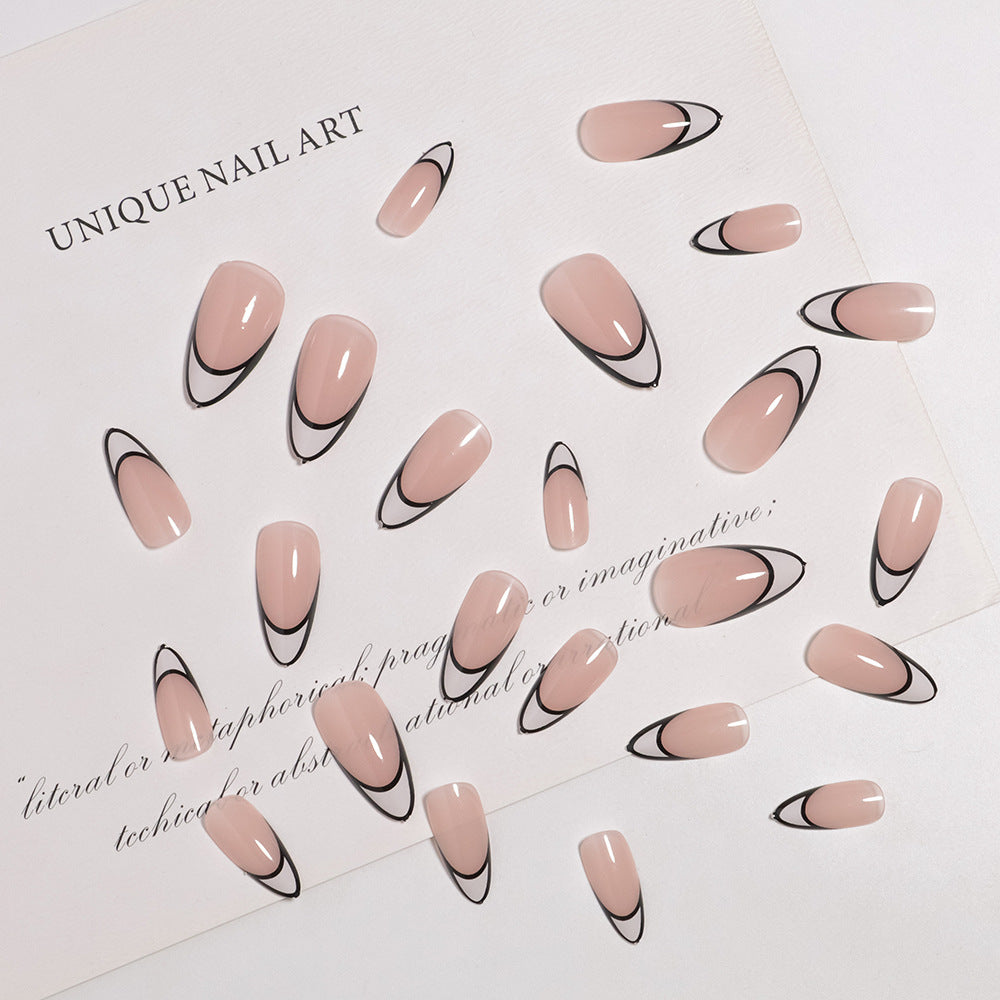 Stylish French Tip Press-On Nail Set Kalsten