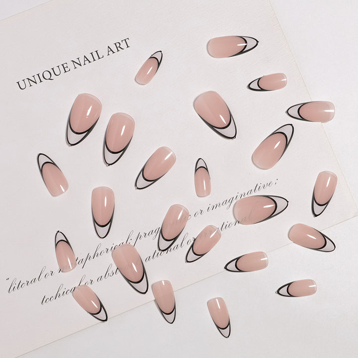 Stylish French Tip Press-On Nail Set Kalsten