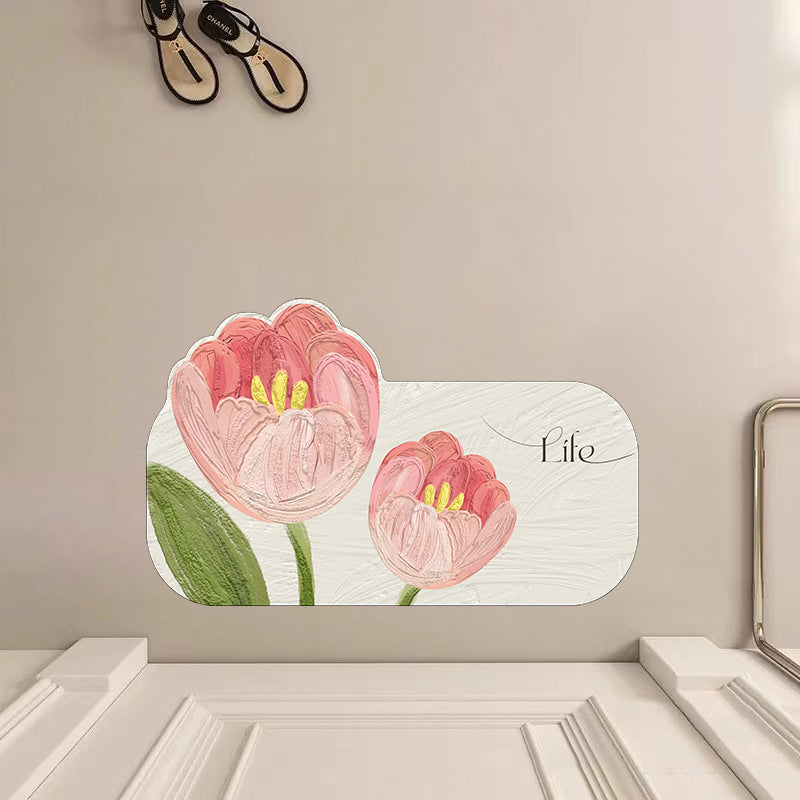 Floral Shaped Decorative Floor Mat