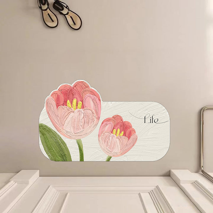 Floral Shaped Decorative Floor Mat