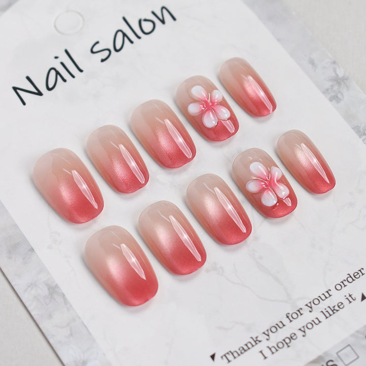 Elegant Floral Press-On Nail Set Kalsten