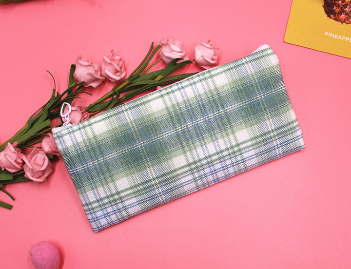 Stylish Plaid Pencil Case Kalsten