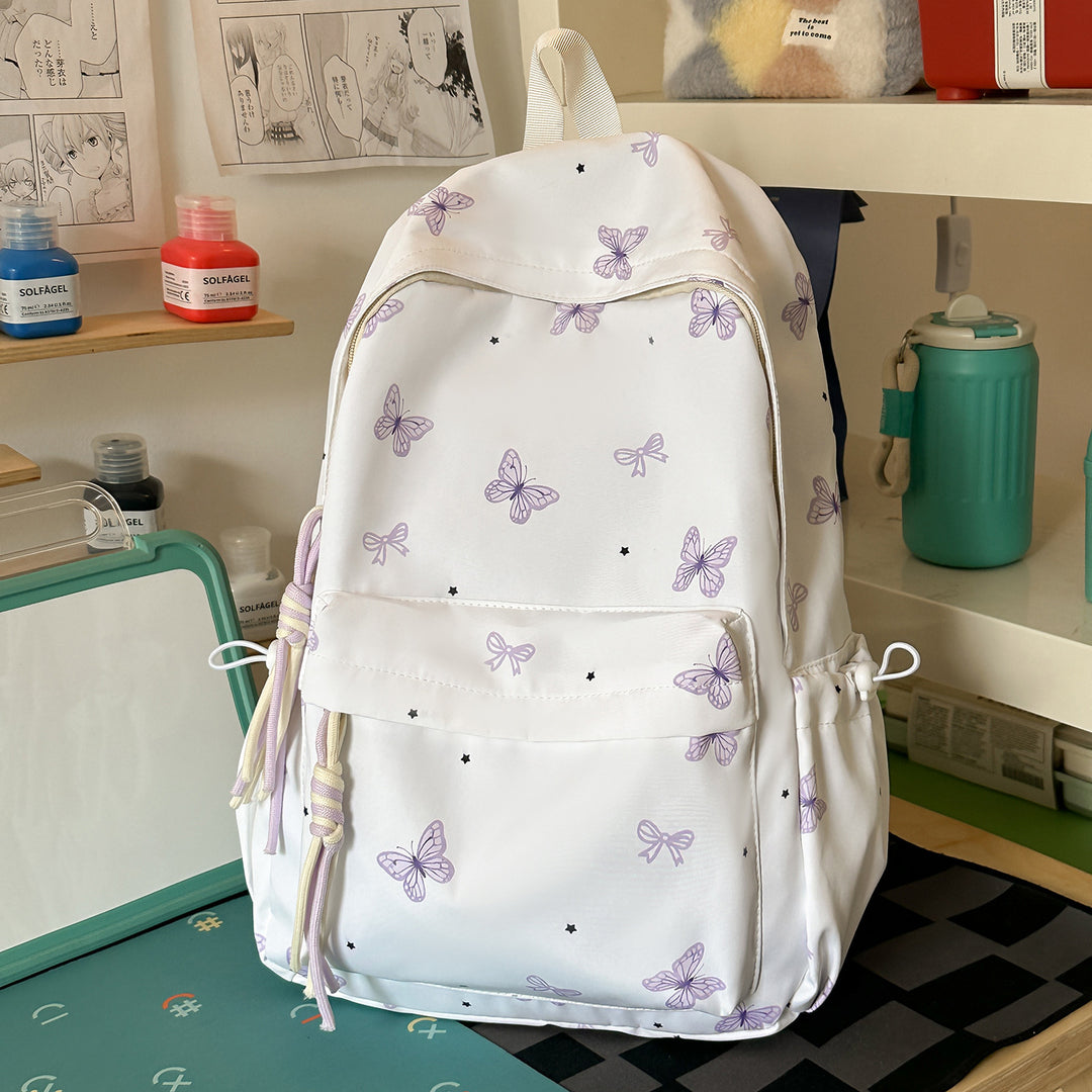 Charming Butterfly Print Casual Backpack Kalsten