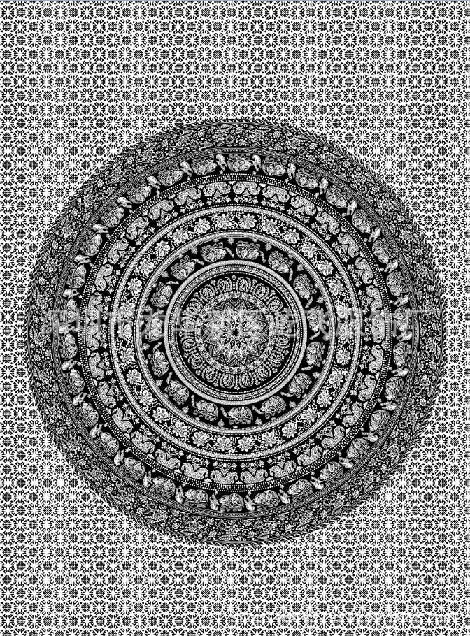 Mandala-Inspired Decorative Wall Tapestry
