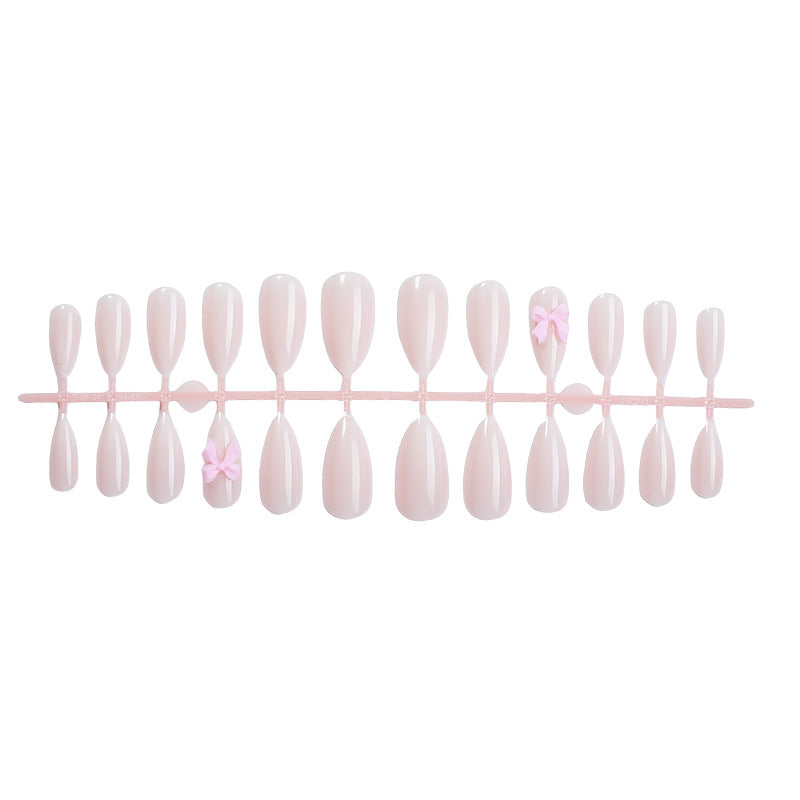 Elegant Bow Accent Press-On Nails kalsten