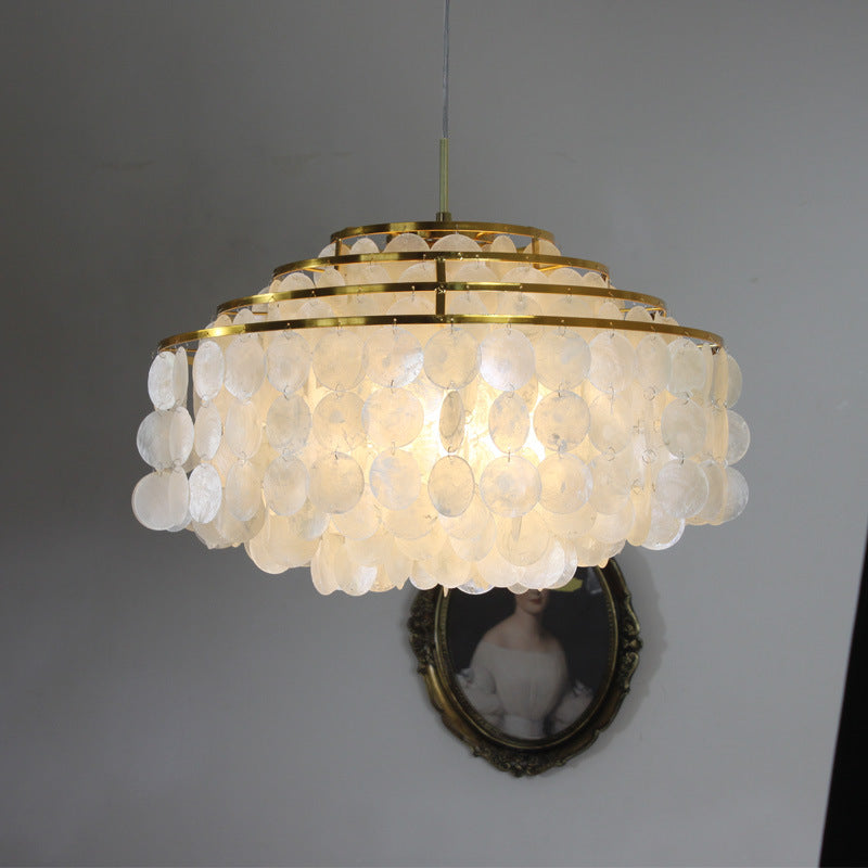Modern Capiz Shell Pendant Light