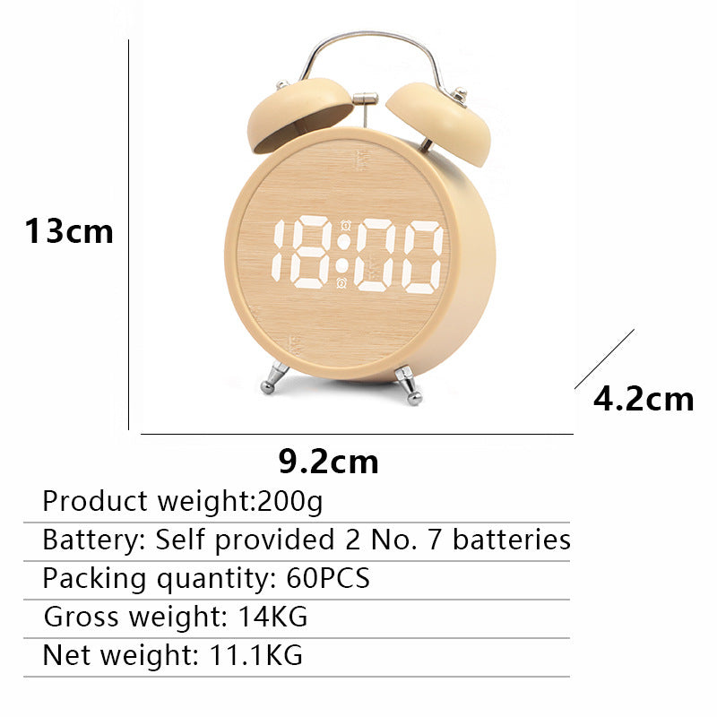 Digital Alarm Clock in Modern Design with Large LED Display Kalsten