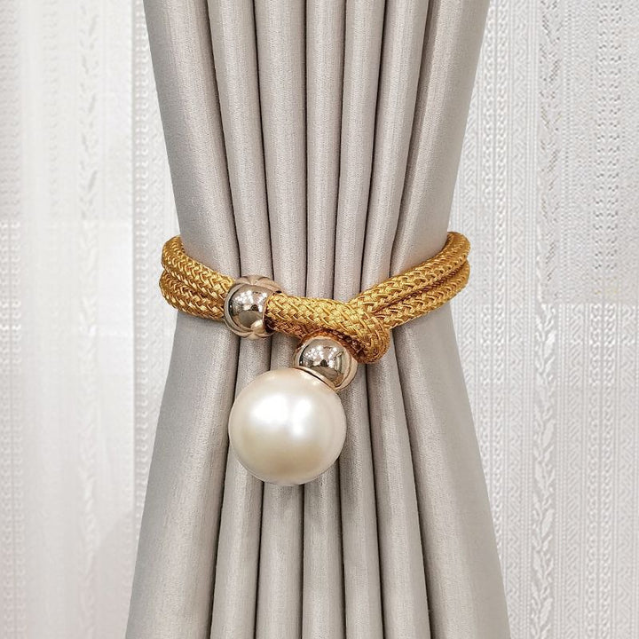 Elegant curtain tieback with decorative pearl Kalsten