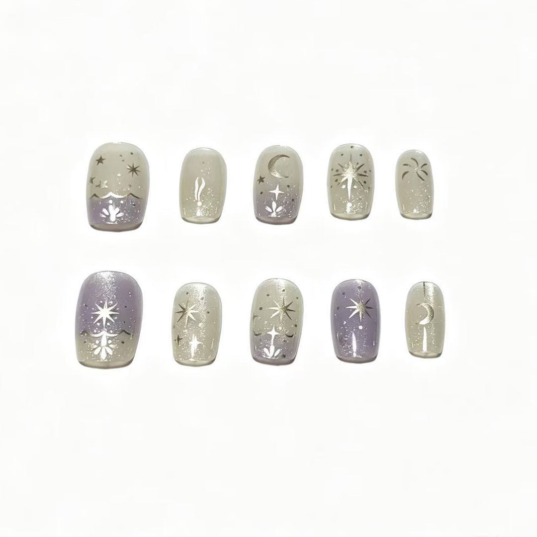 Celestial Themed Press-On Nail Set Kalsten