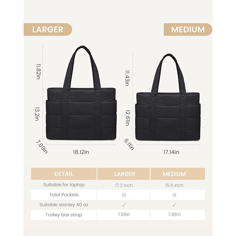 Padded tote bag with practical exterior pockets Kalsten