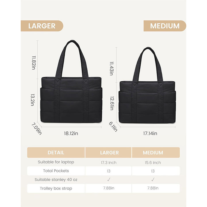 Padded tote bag with practical exterior pockets Kalsten