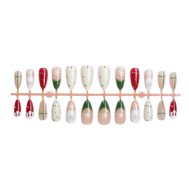 Holiday-Themed Decorative Press-On Nail Art Set