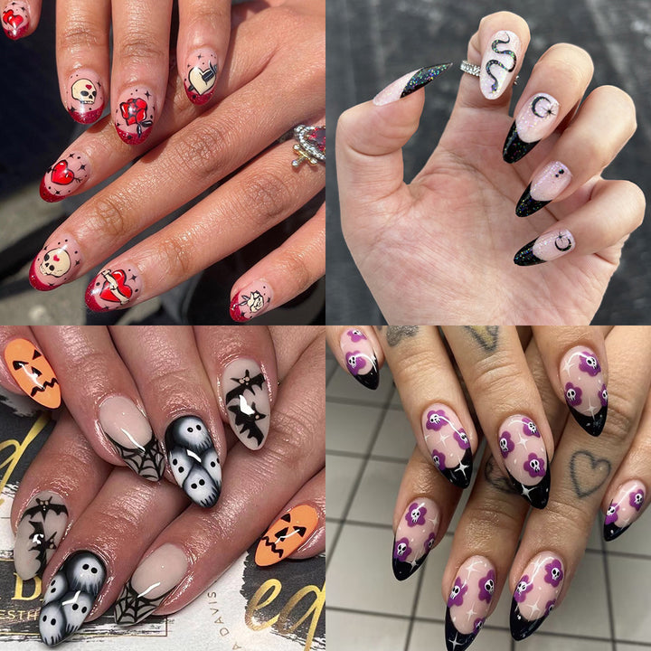 Halloween-Themed Artistic Press-On Nail Set Kalsten