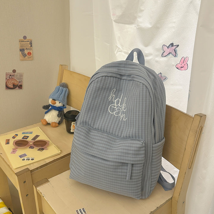 Casual Checked Patterned Backpack Kalsten