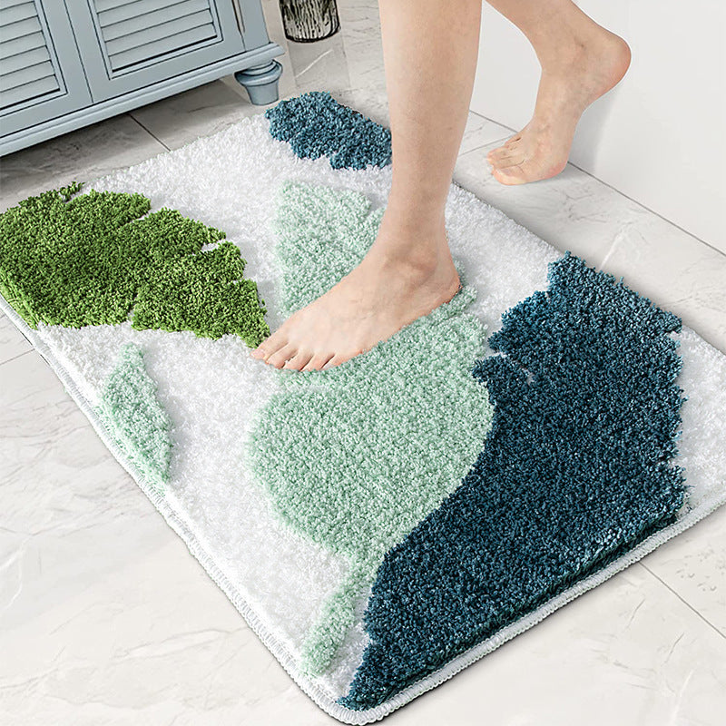 Leaf Print Bath Mat Kalsten
