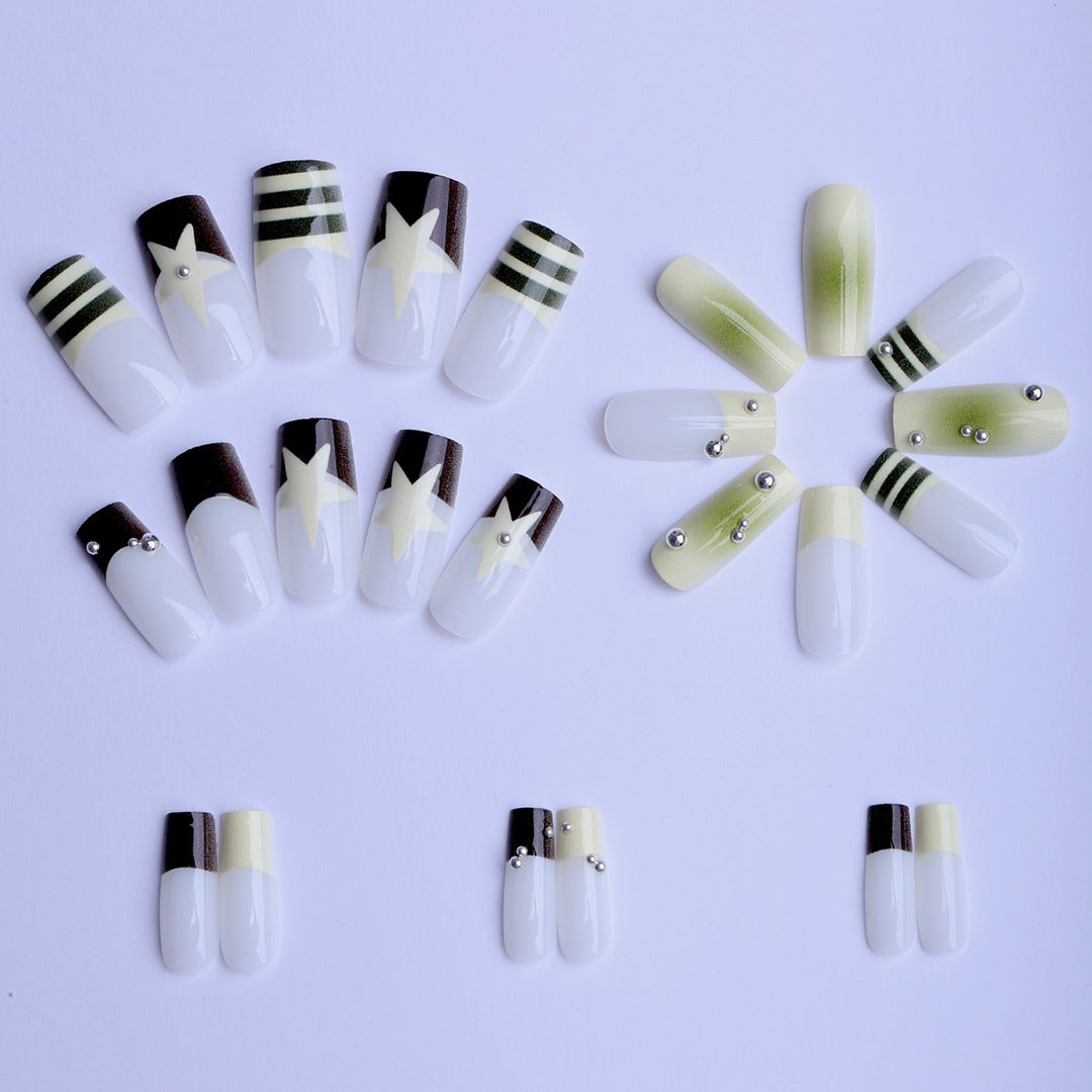 Elegant Artificial Nails with Decoration Kalsten