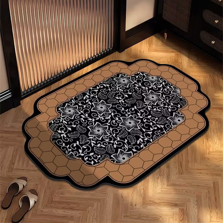 Elegant Floral Design Area Mat