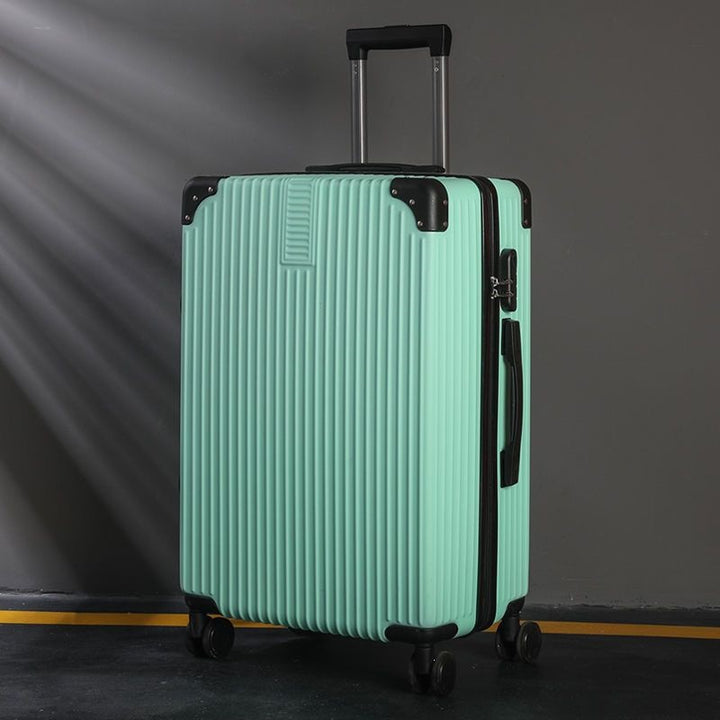 Hard shell suitcase with 360-degree wheel system and integrated safety feature Kalsten