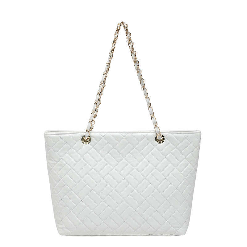 WoQuilted Tote Bag with Chain Handles Kalsten