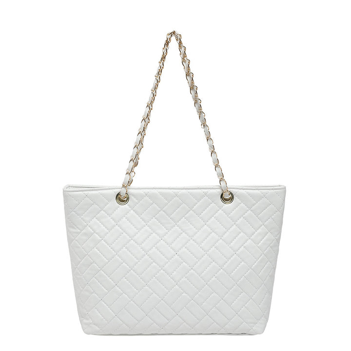 WoQuilted Tote Bag with Chain Handles Kalsten