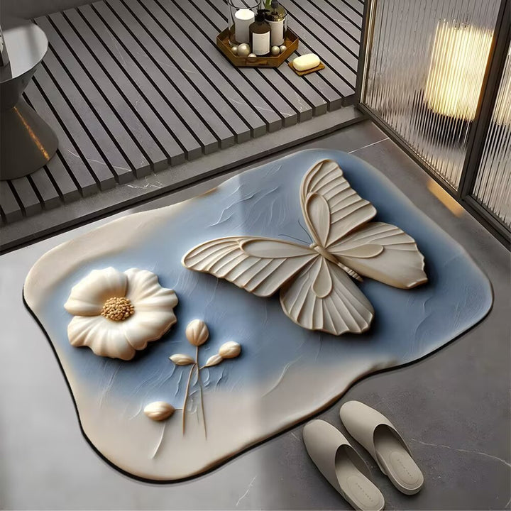 Decorative Butterfly Bath Mat Kalsten