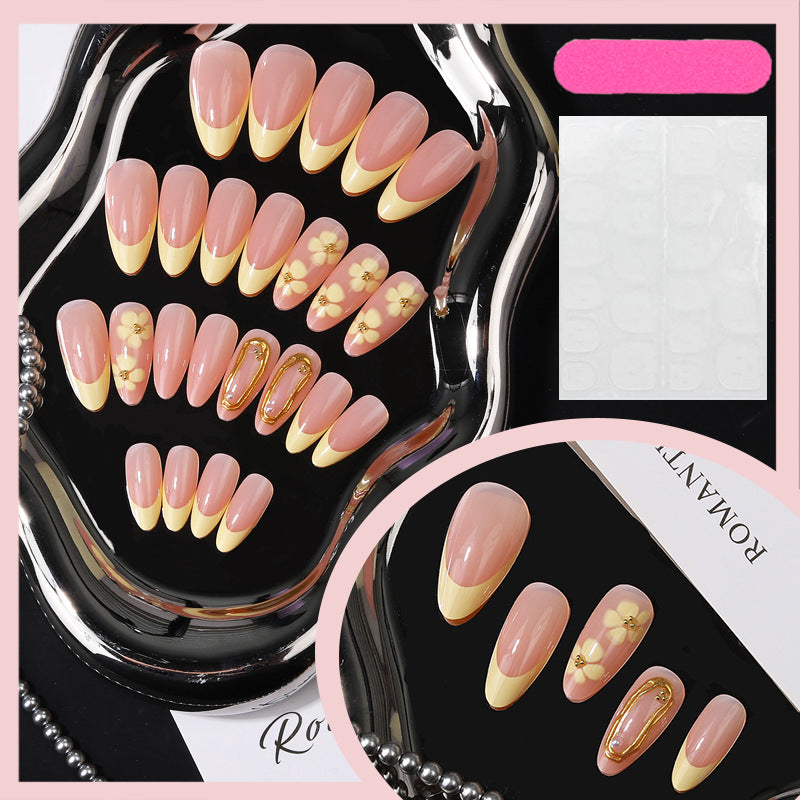 Elegant Floral Press-On Nail Set Kalsten