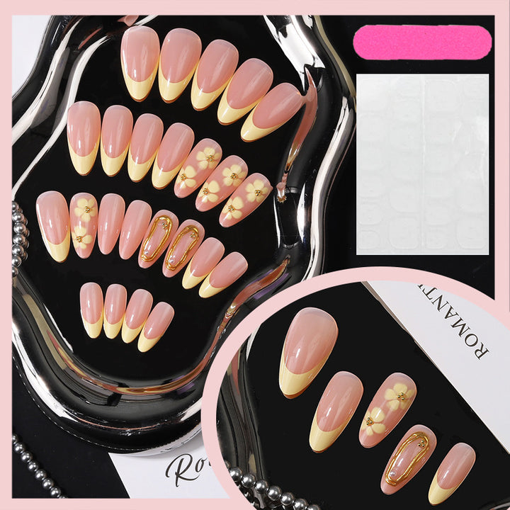 Elegant Floral Press-On Nail Set Kalsten